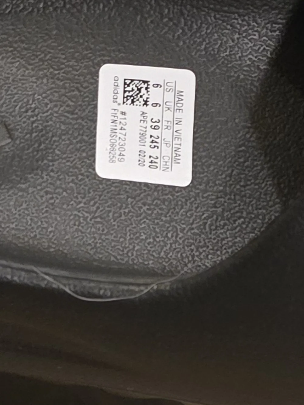Adidas YEEZY Slide, Size 6M, Onyx